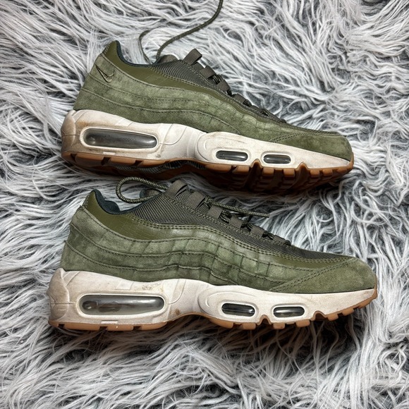 Nike Air Max 95 SE Olive Canvas Running Sneakers Men\'s‎ Size 8 US AJ2018-300 main image 8